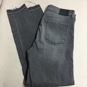 Lucky Brand Jeans Bridgette Skinny Faded Black Raw Hem Women's Size 8/29